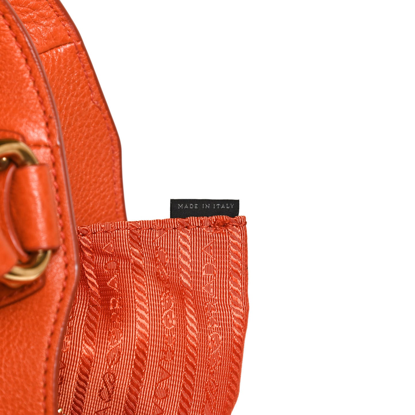 Vitello Daino Pushlock Tote Papaya