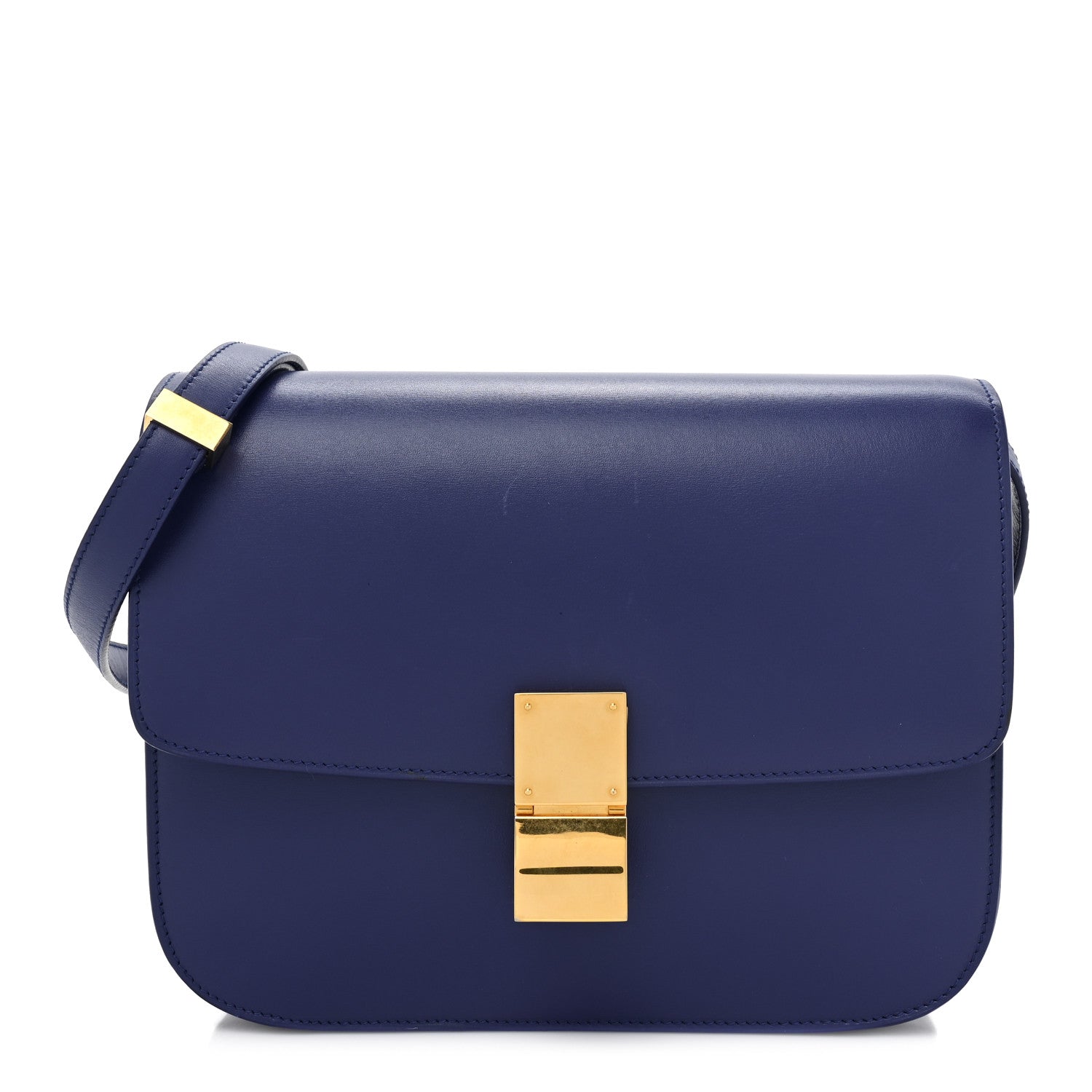 Celine Box Calfskin Medium Classic Box Flap Bag Indigo 1400065