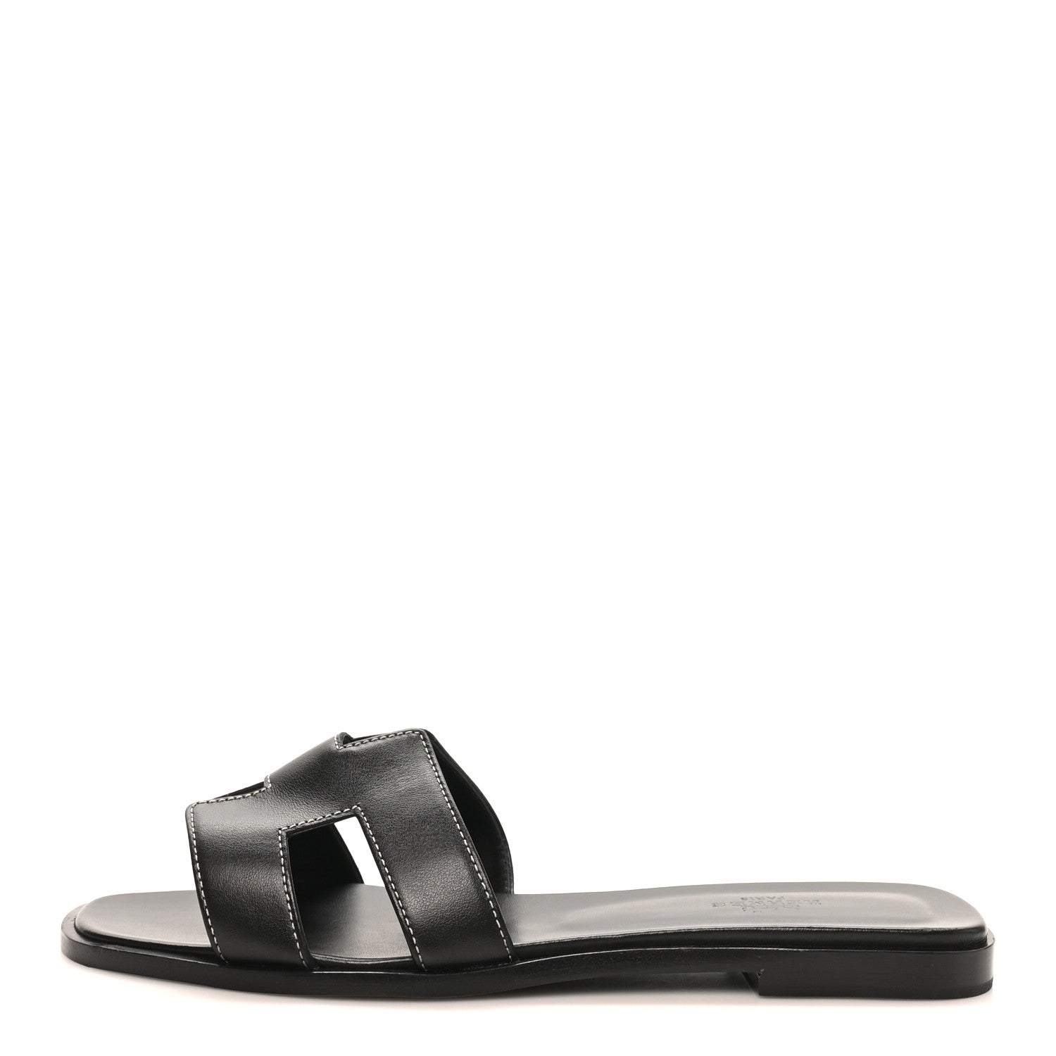 Hermes Box Calfskin Oran Sandals 39.5 Black 1910885 – FASHIONPHILE