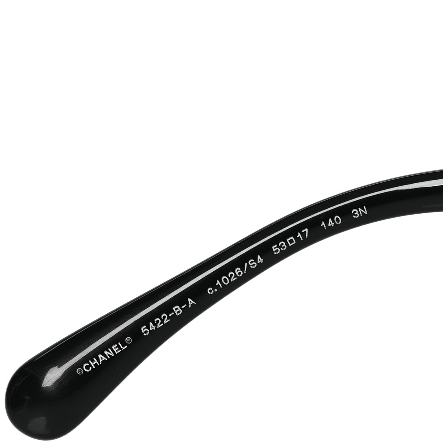 Acetate Strass Square Sunglasses 5422-B-A Black White