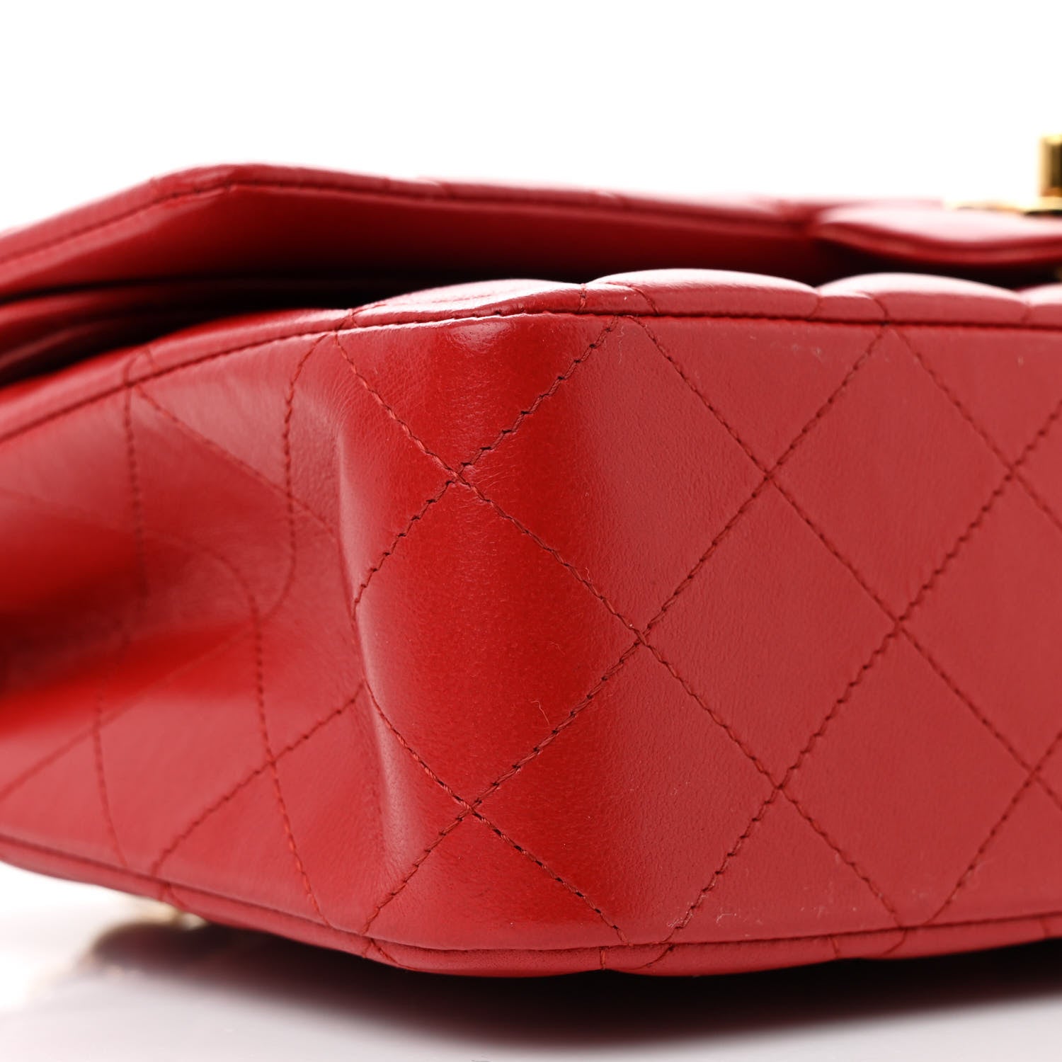 Chanel Lambskin Quilted Medium Double Flap Red 9 of 10