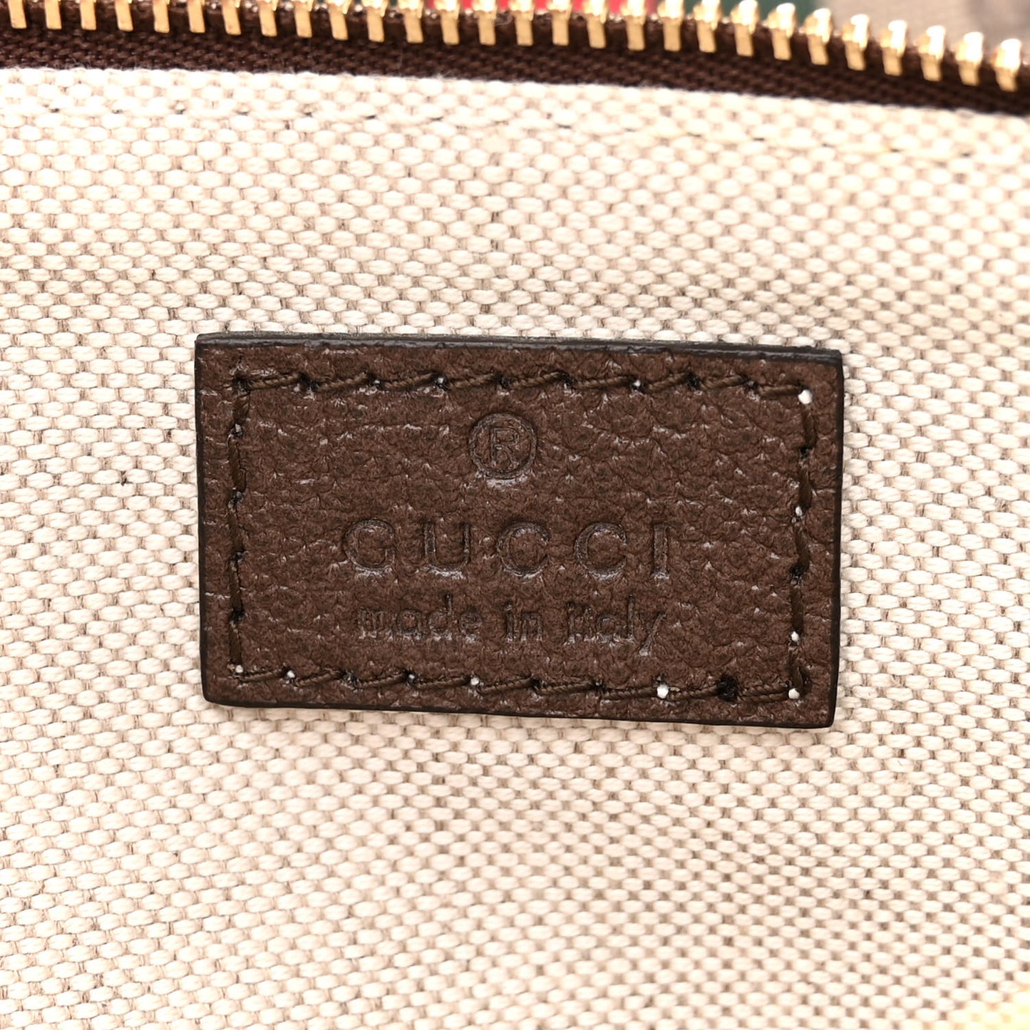 GG Supreme Monogram Textured Dollar Calfskin Web Large Ophidia Tote Beige Ebony New Acero