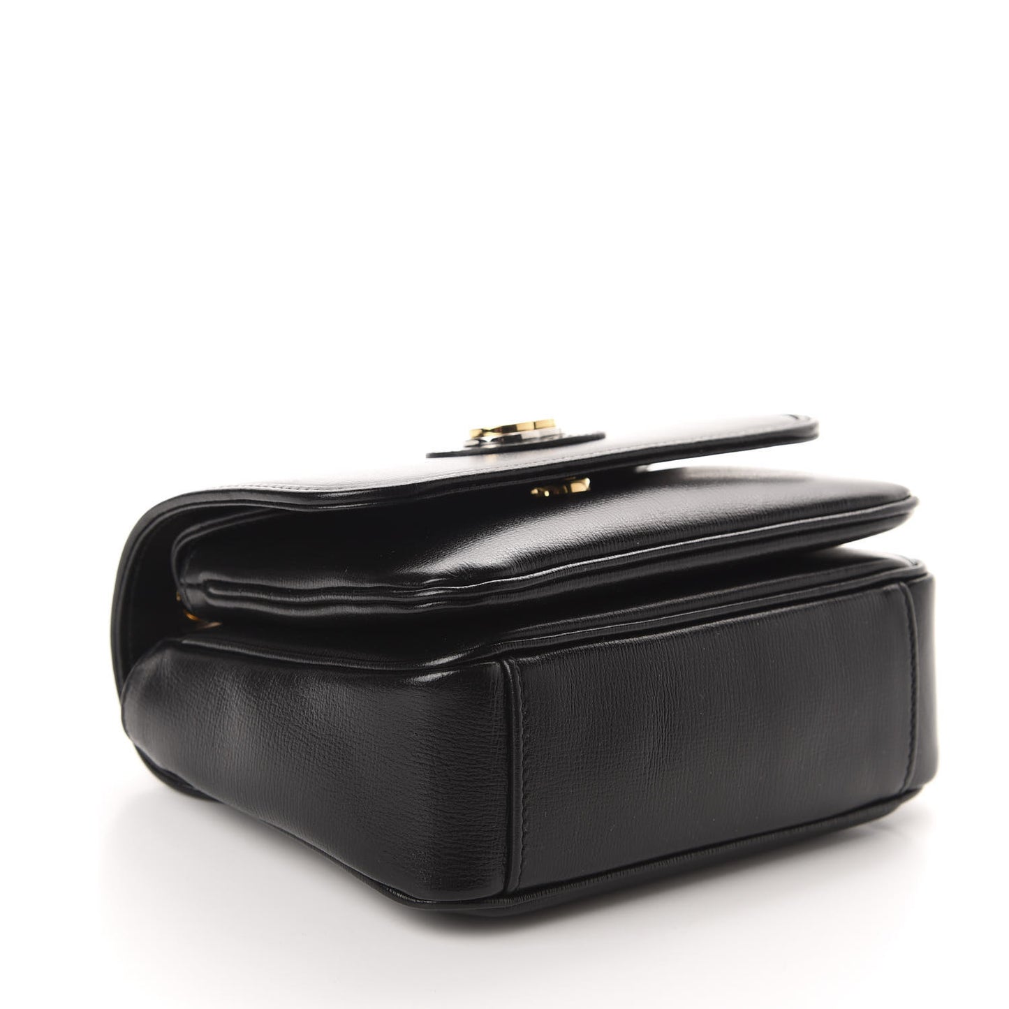 Azalea Calfskin Mini Marina Chain Shoulder Bag Black