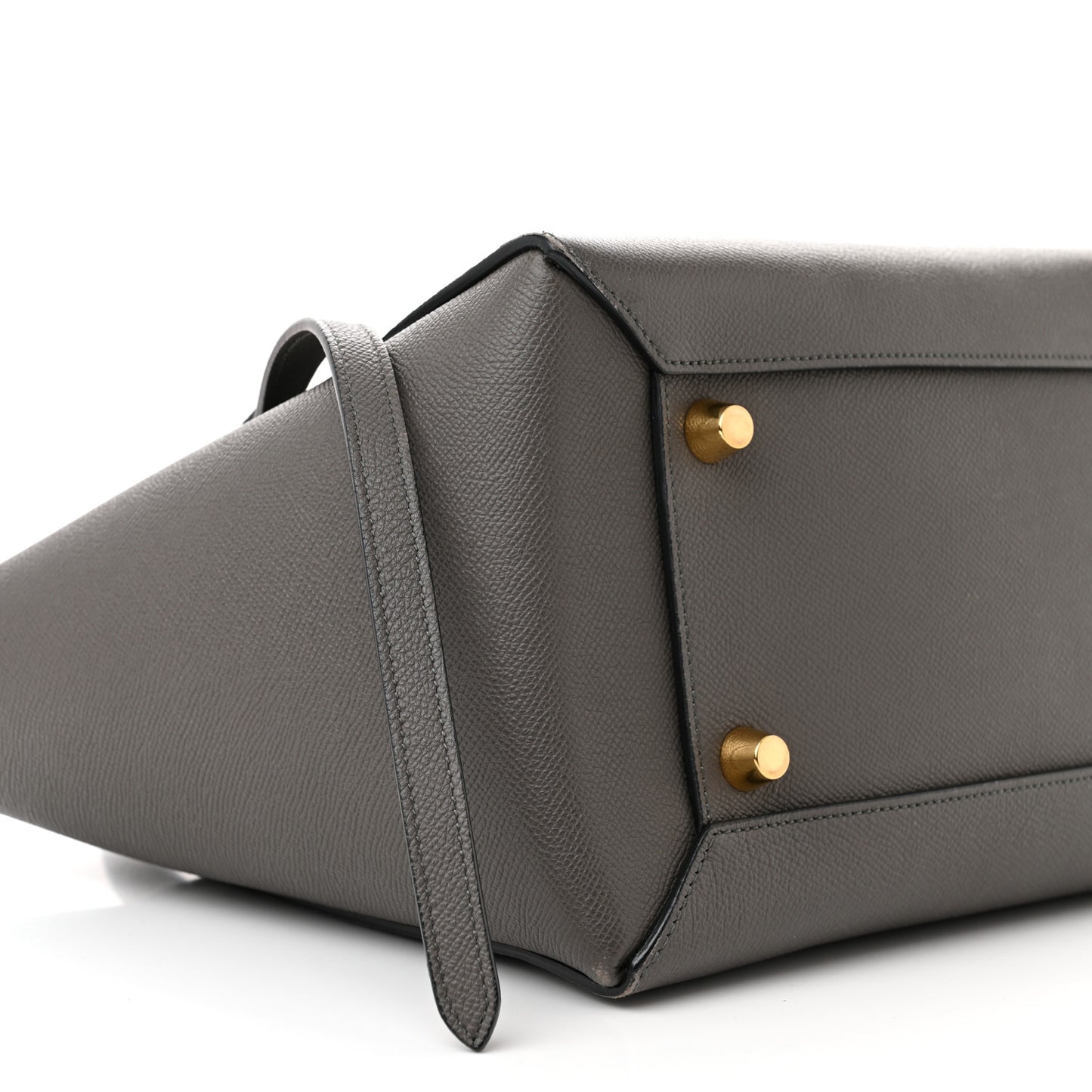 Grained Calfskin Mini Belt Bag Grey
