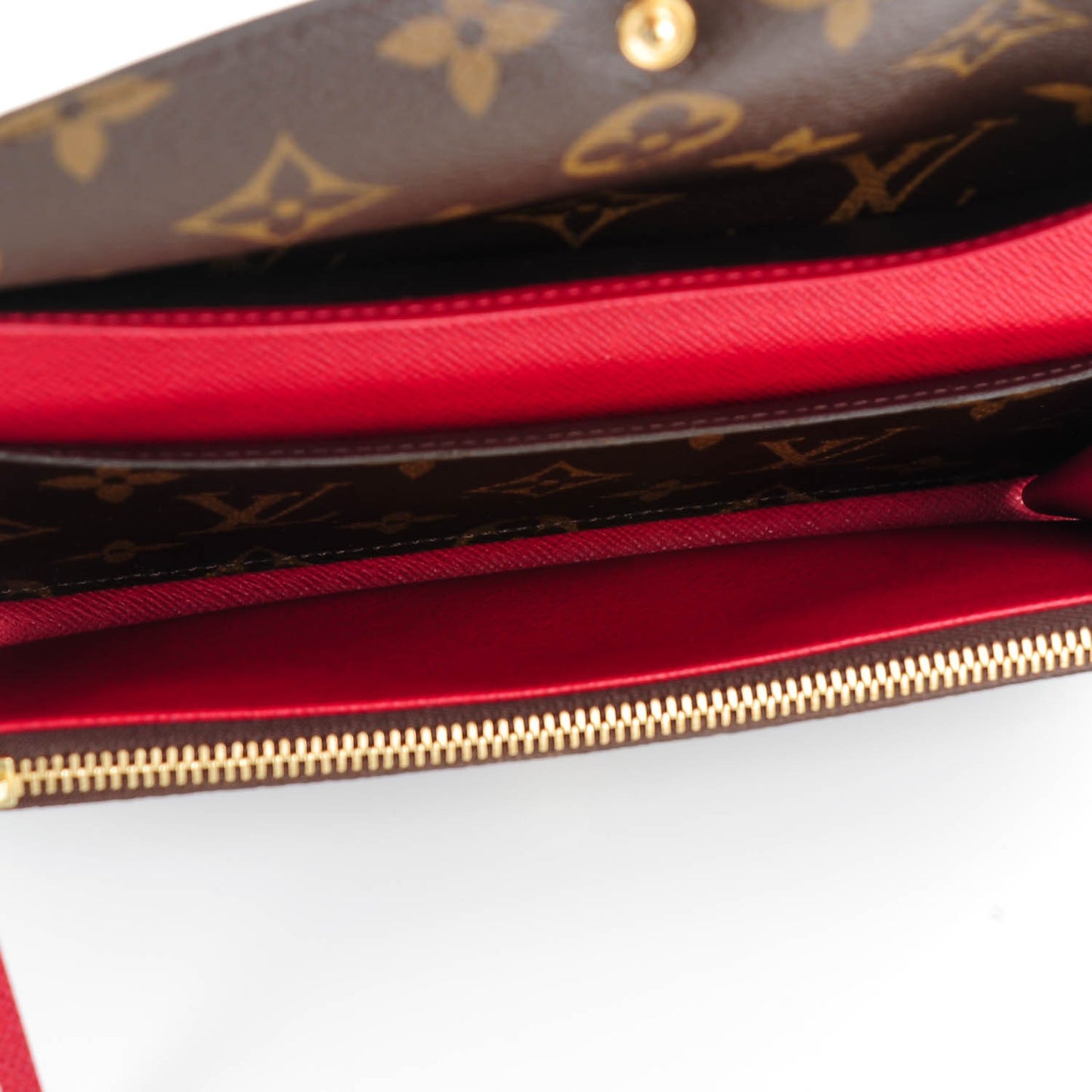 Monogram Emilie Wallet Red