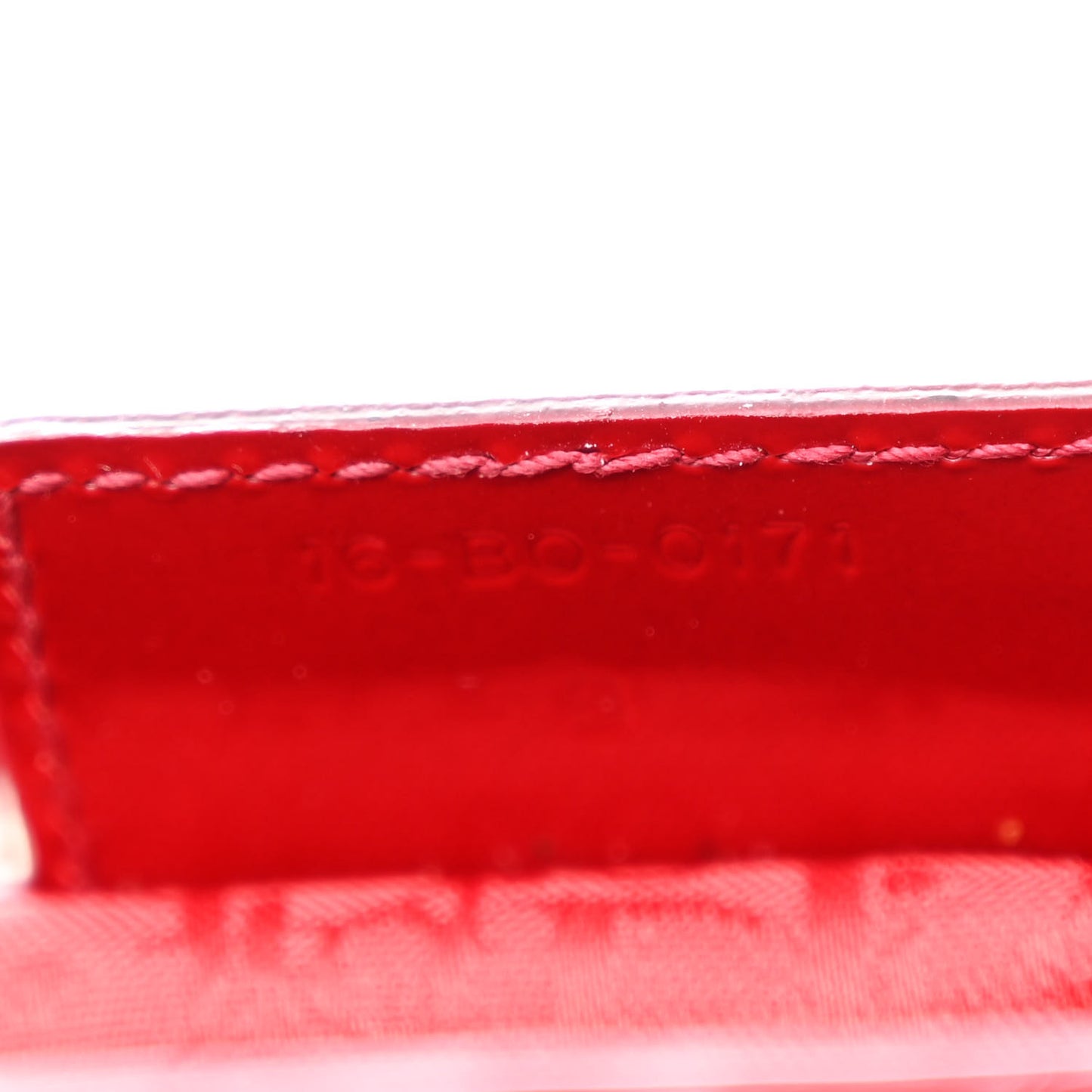Patent Cannage Large Lady Dior Red
