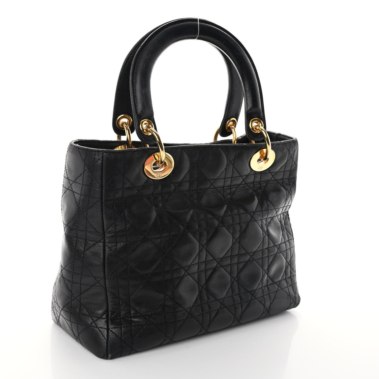 Lambskin Cannage Medium Lady Dior Black