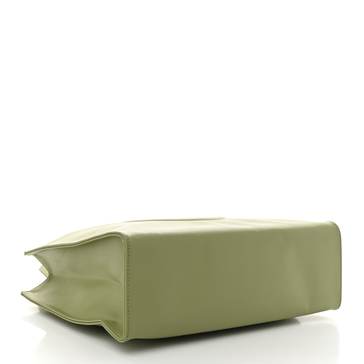 Vegan Leather Medium Shopping Bag Drab