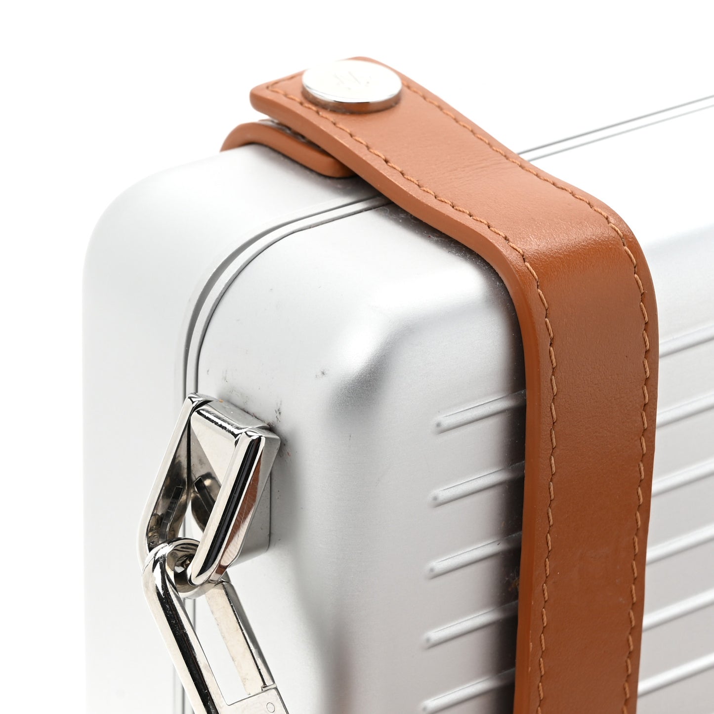 Aluminum Personal Cross-Body Bag Silver