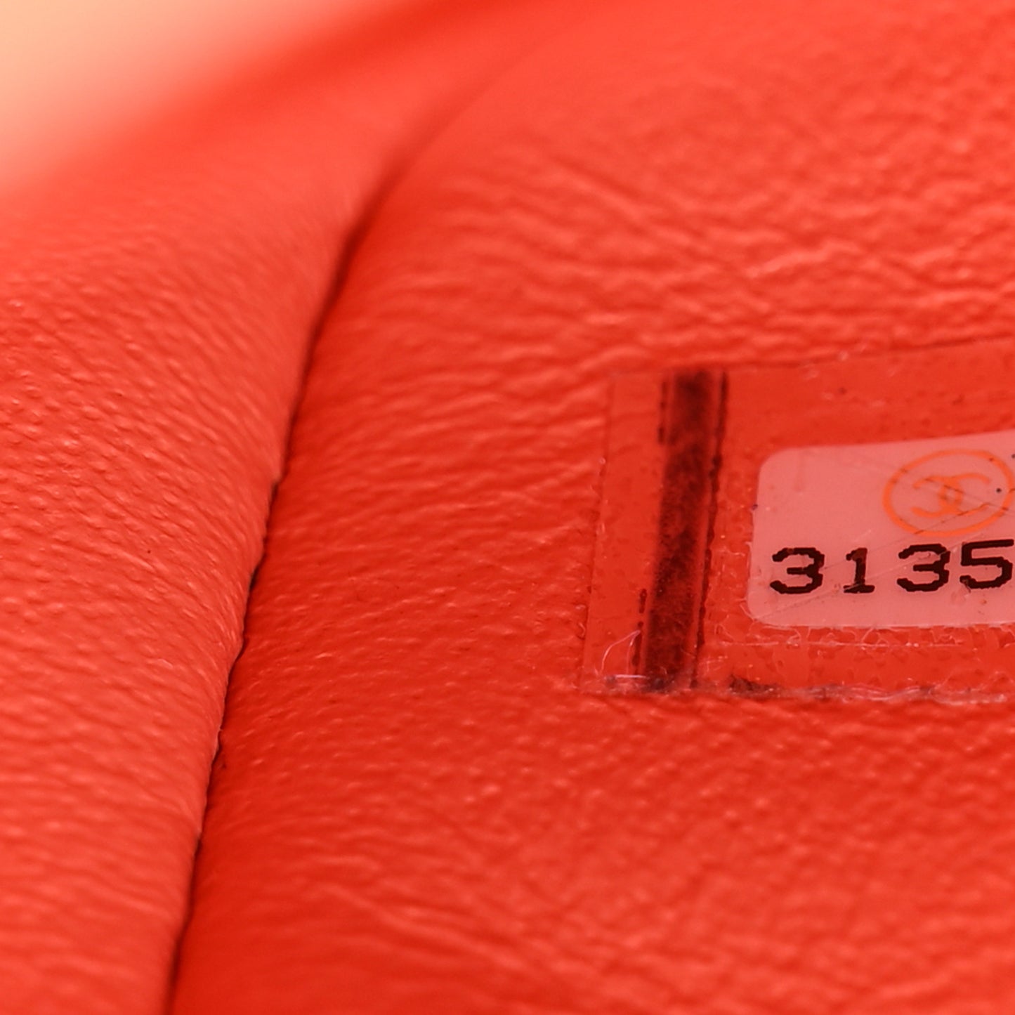 Lambskin Quilted Mini Rectangular Flap Light Orange