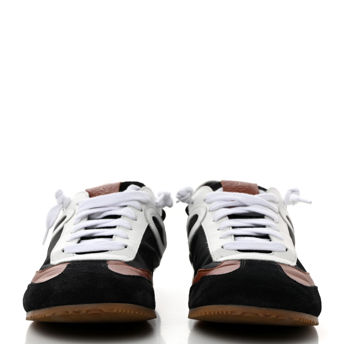 Nylon Suede Flow Runners Sneakers 39 Black Brown