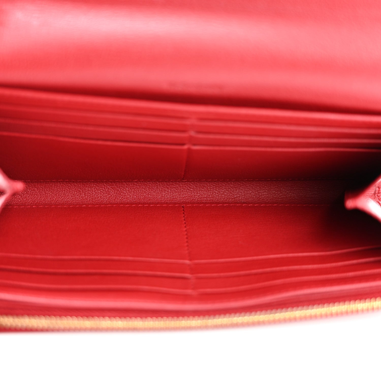 Saint Laurent Goatskin Belle De Jour Flap Wallet Rouge Orient 5 of 12