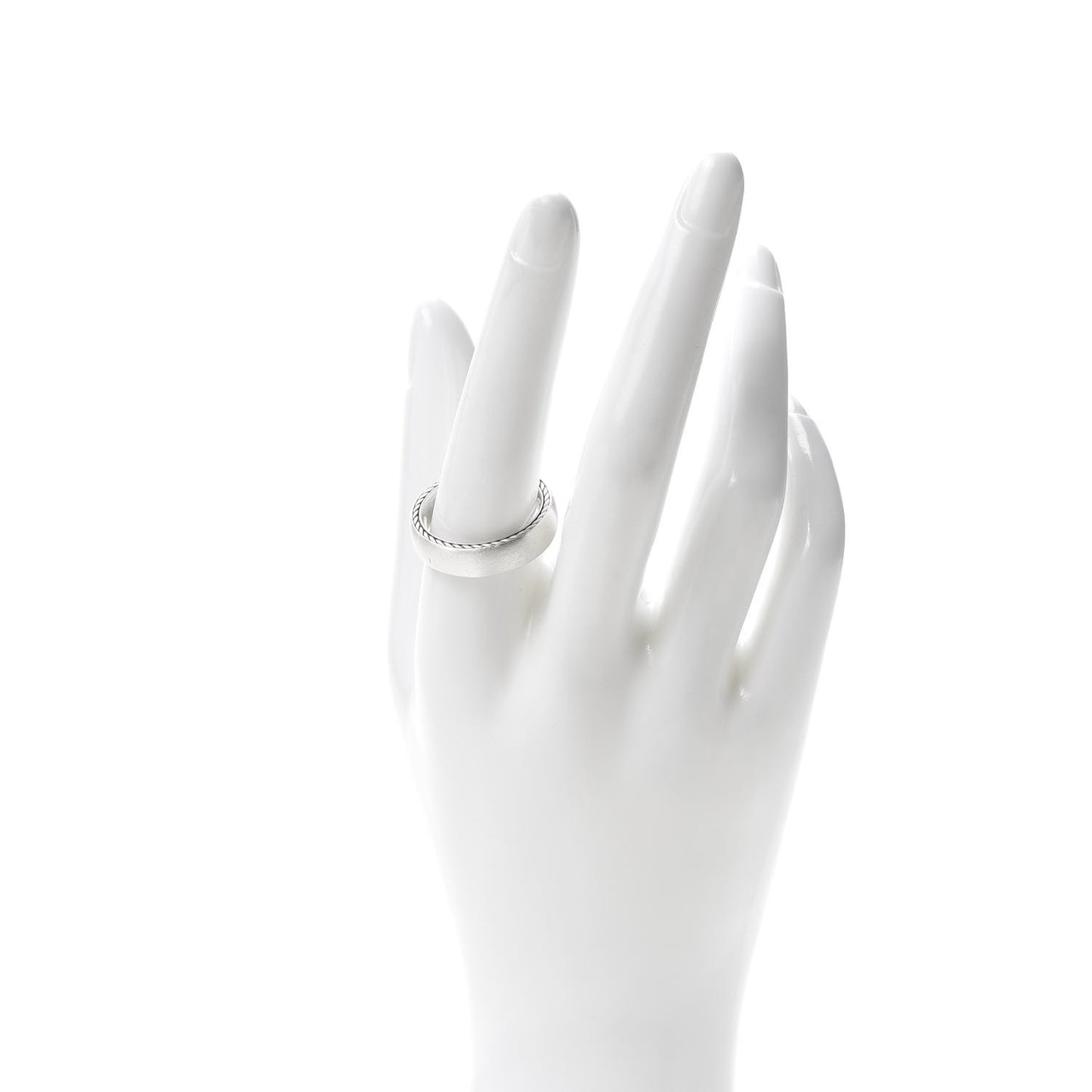 Sterling Silver 6mm Streamline Band Ring 61 9.5