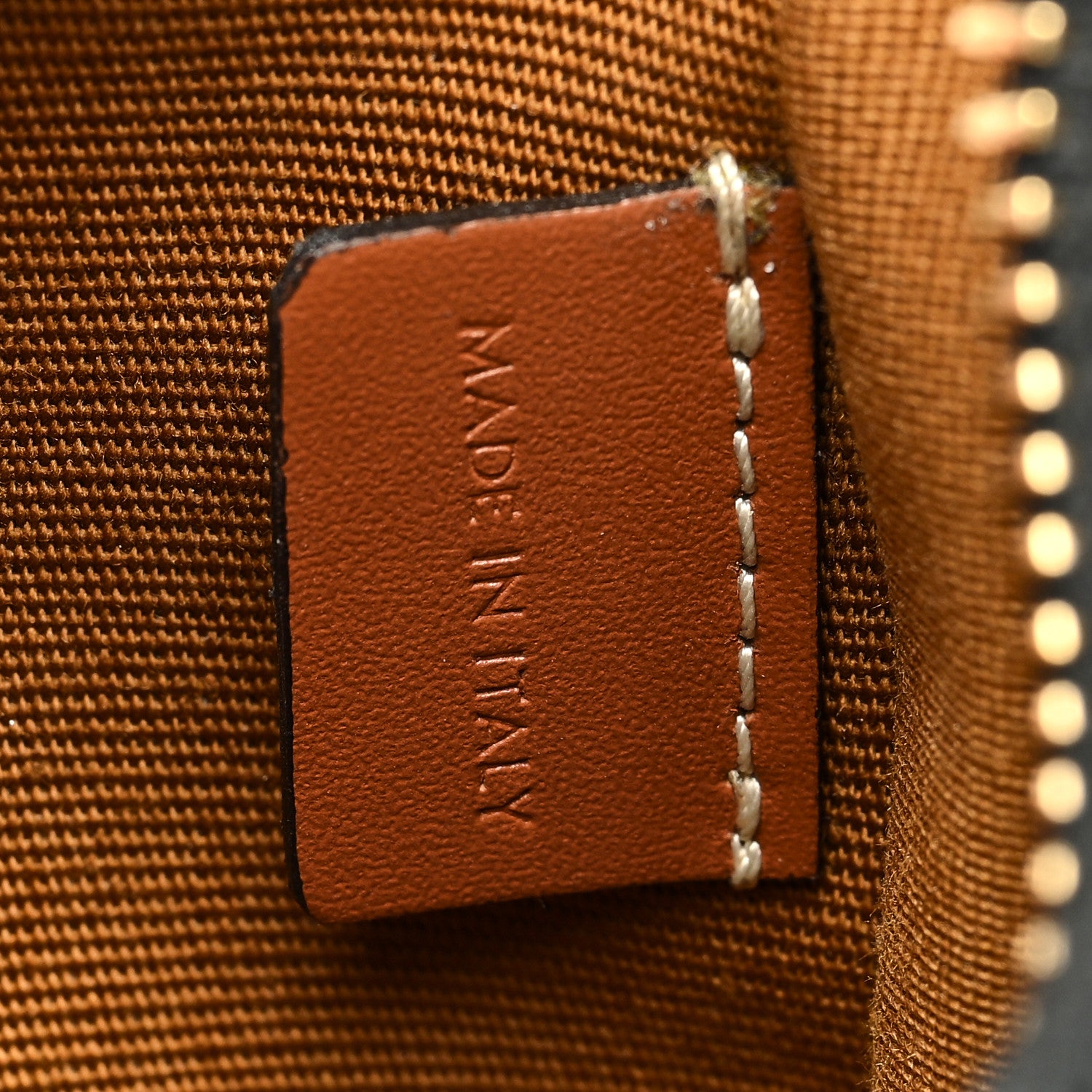 Celine Canvas Calfskin Mini Ava Triomphe Shoulder Bag Tan 7 of 10