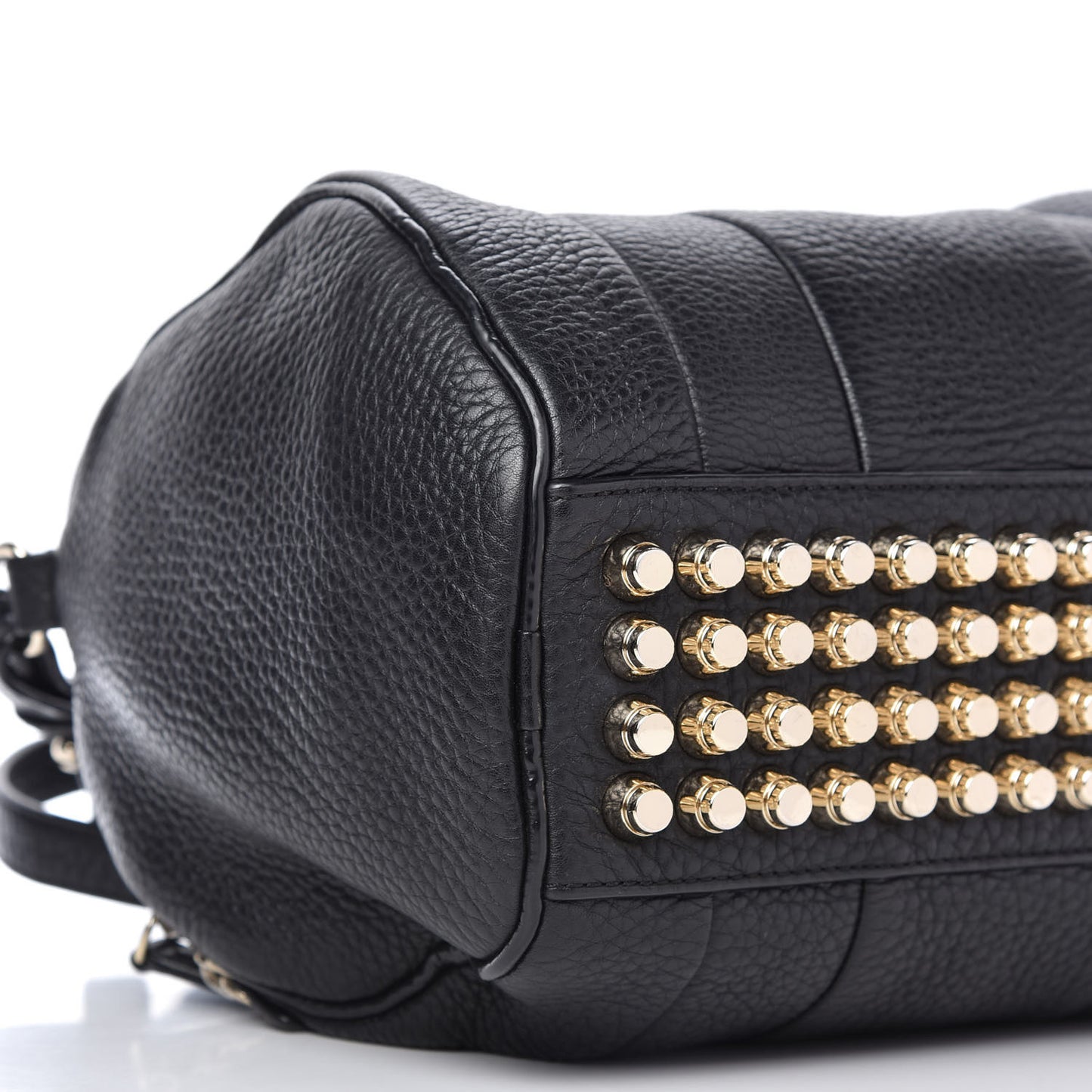 Pebbled Lambskin Rockie Black Pale Gold Hardware