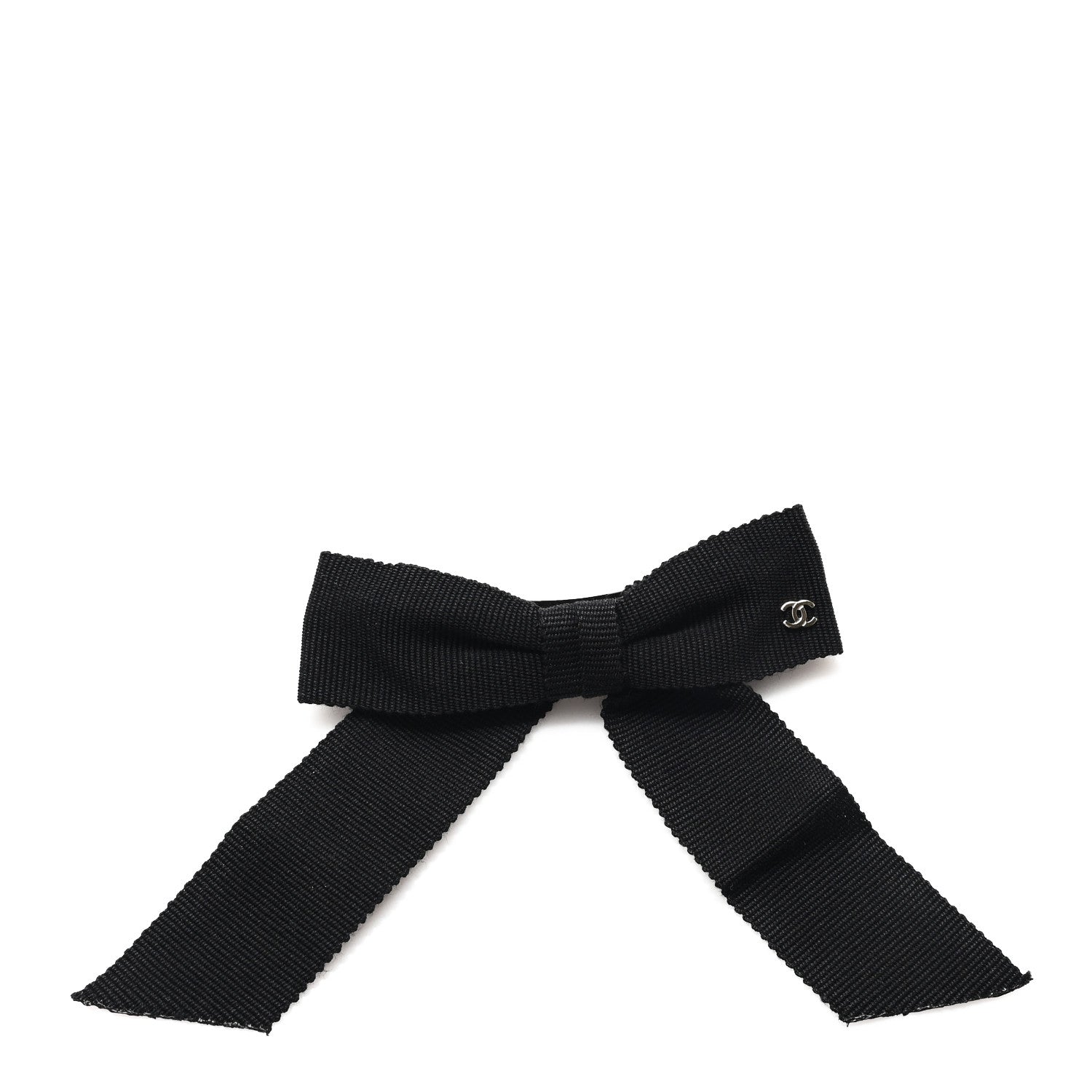 Chanel Grosgrain Bow CC Hair Clip Black 1787430 – FASHIONPHILE