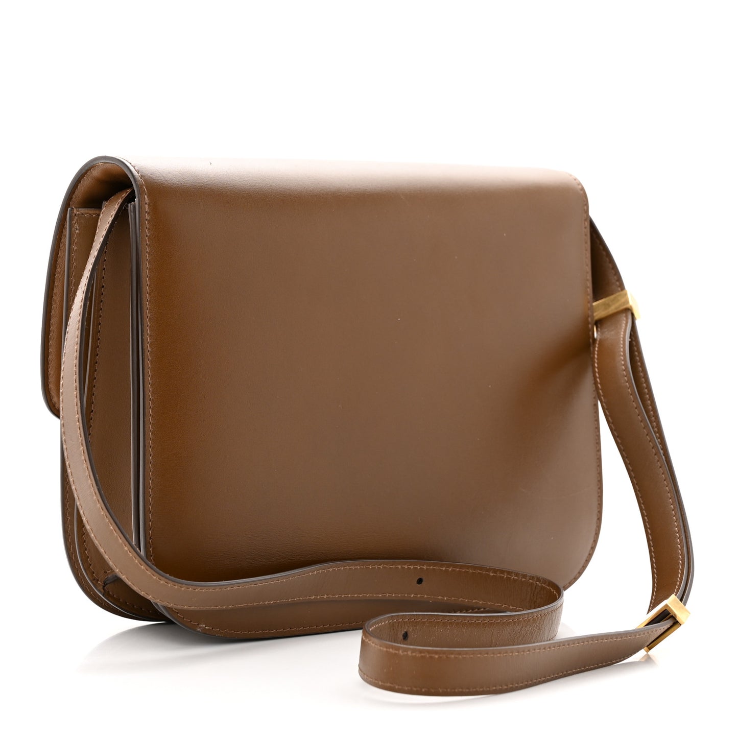 Box Calfskin Medium Classic Box Flap Bag Camel