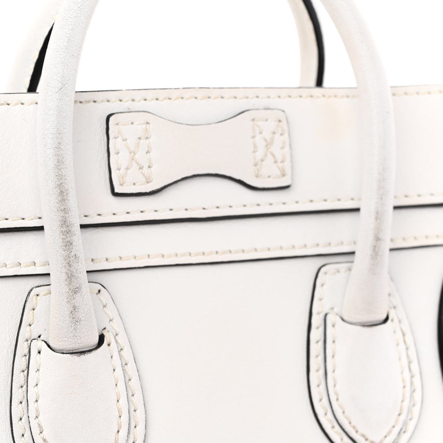Smooth Calfskin Nano Luggage White