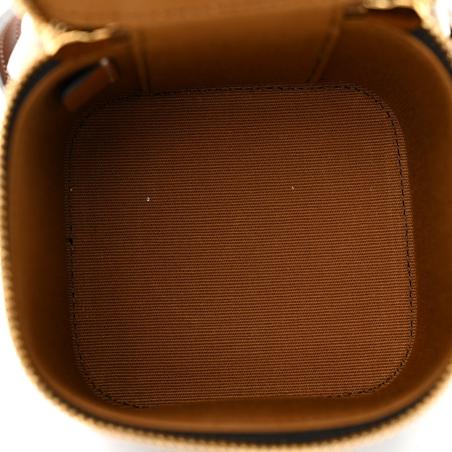 Triomphe Canvas Calfskin Mini Vanity Case Tan