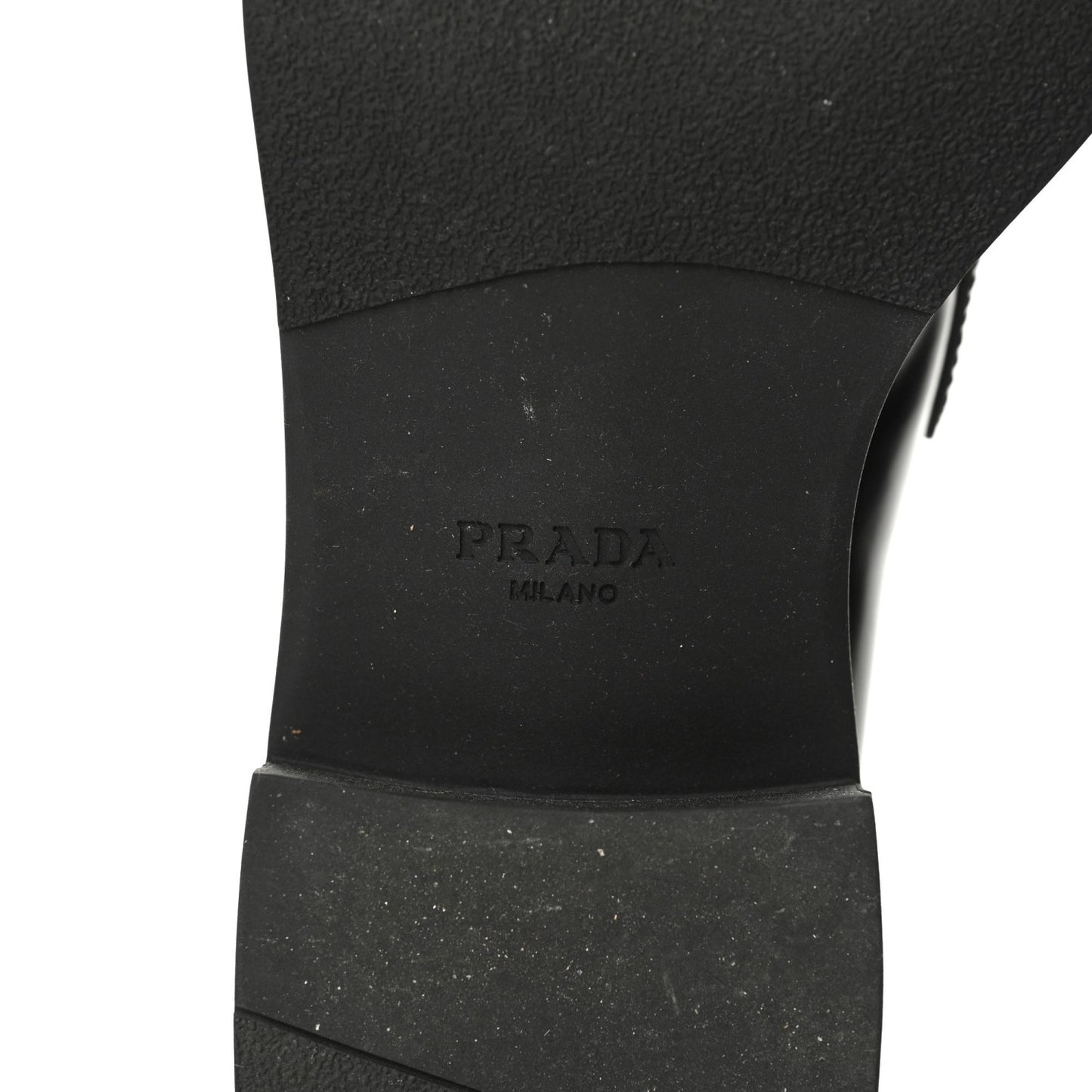 Spazzolato Metal Triangle Logo 50mm Loafers 39.5 Black