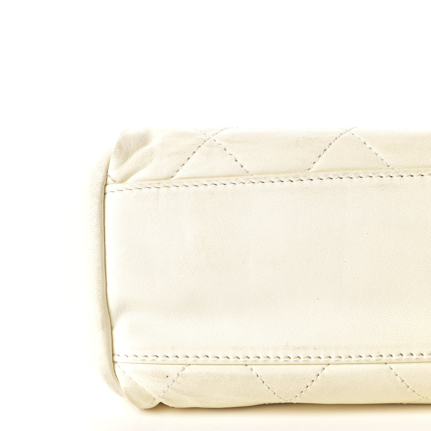 Lambskin Quilted Mademoiselle Flap White