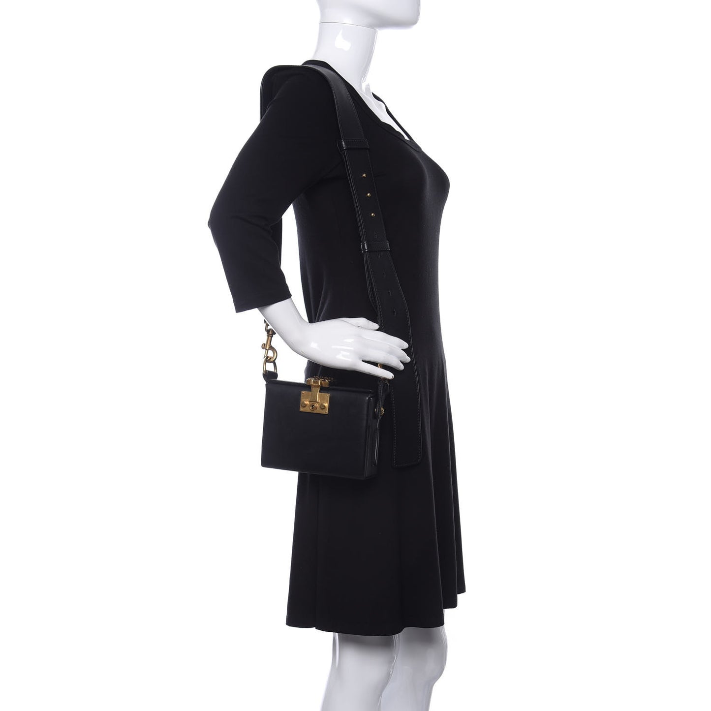 Lambskin Dioraddict Lockbox Black