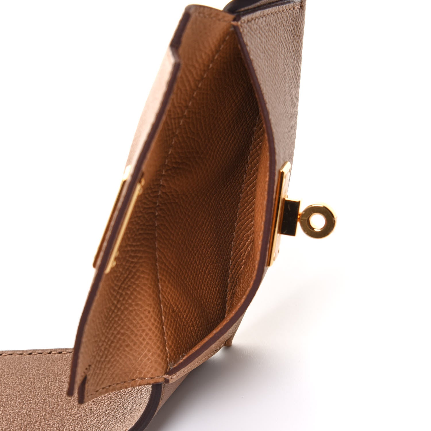 Hermes Swift Epsom Pocket Kelly Shoulder Strap Alezan Biscuit 4 of 7