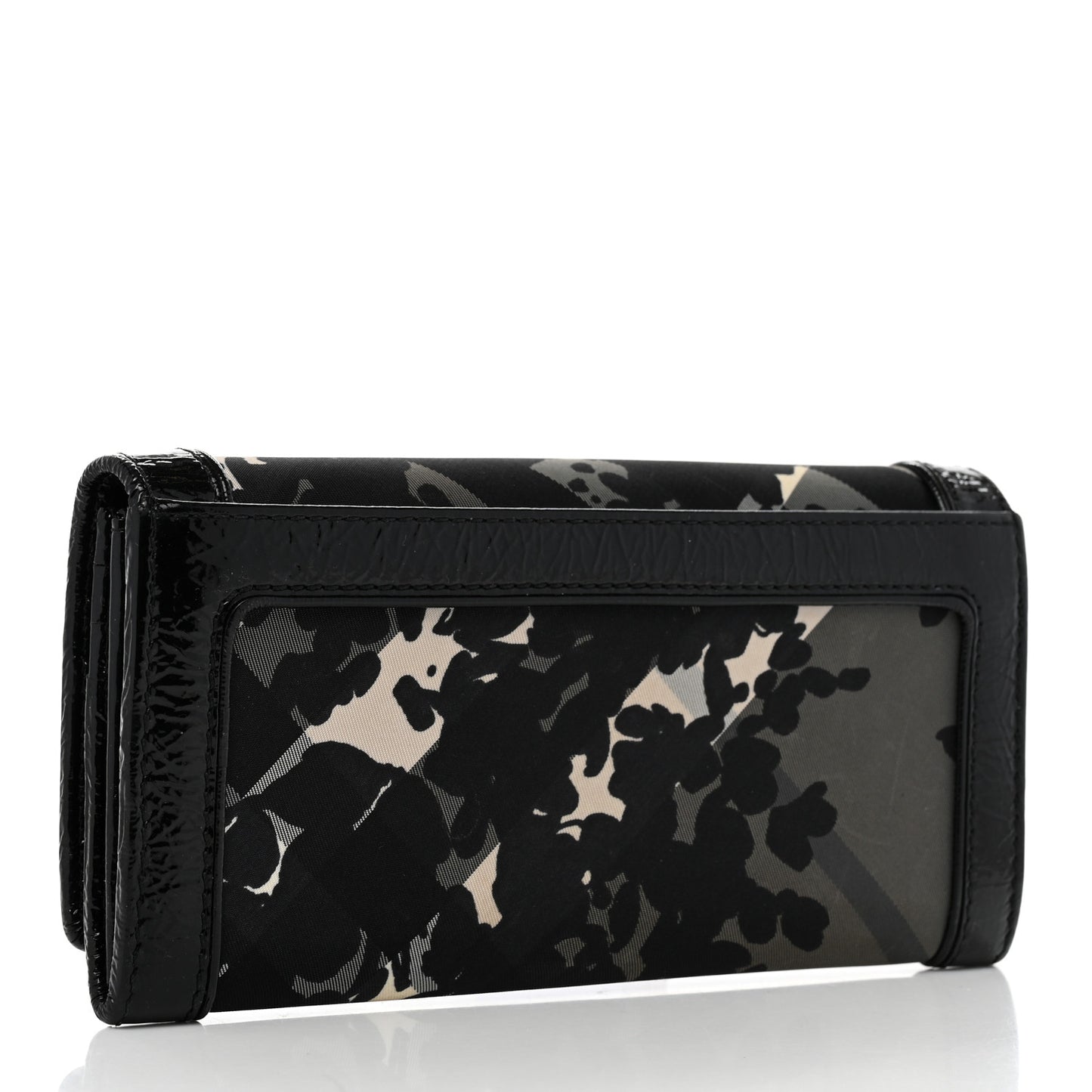 Nylon Beat Check Floral Continental Wallet Black