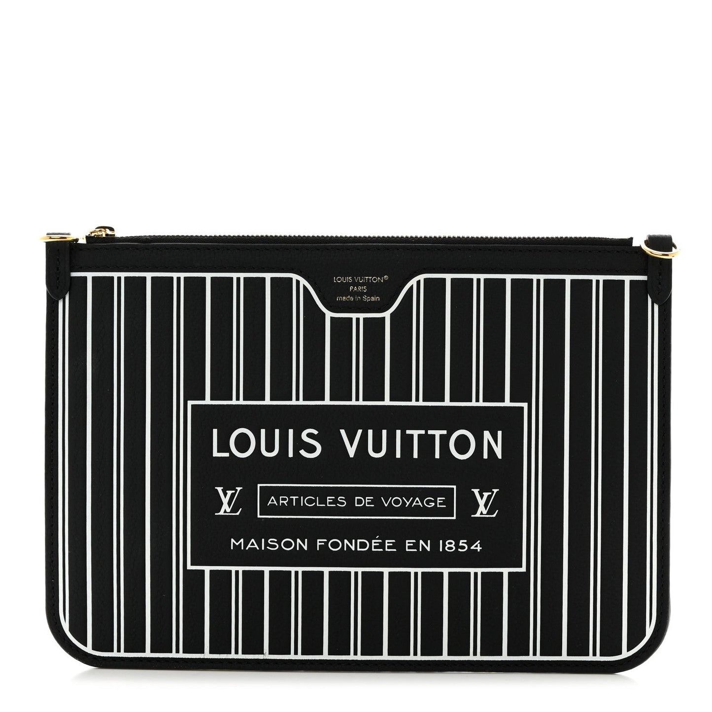 Calfskin Neverfull Inside Out MM Pochette Black