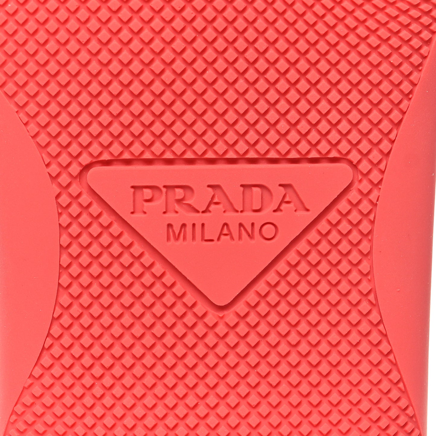 Spazzolato Triangle Logo Slide Flat Sandals 38 Corallo