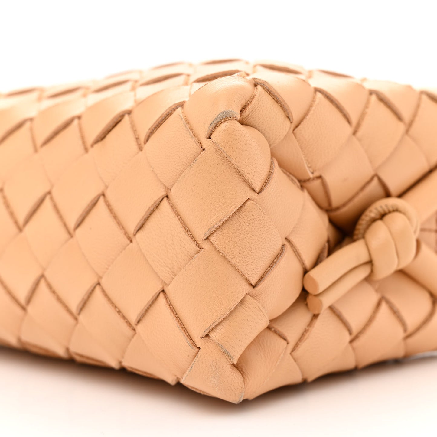 Nappa Intrecciato Mini Loop Camera Bag Almond