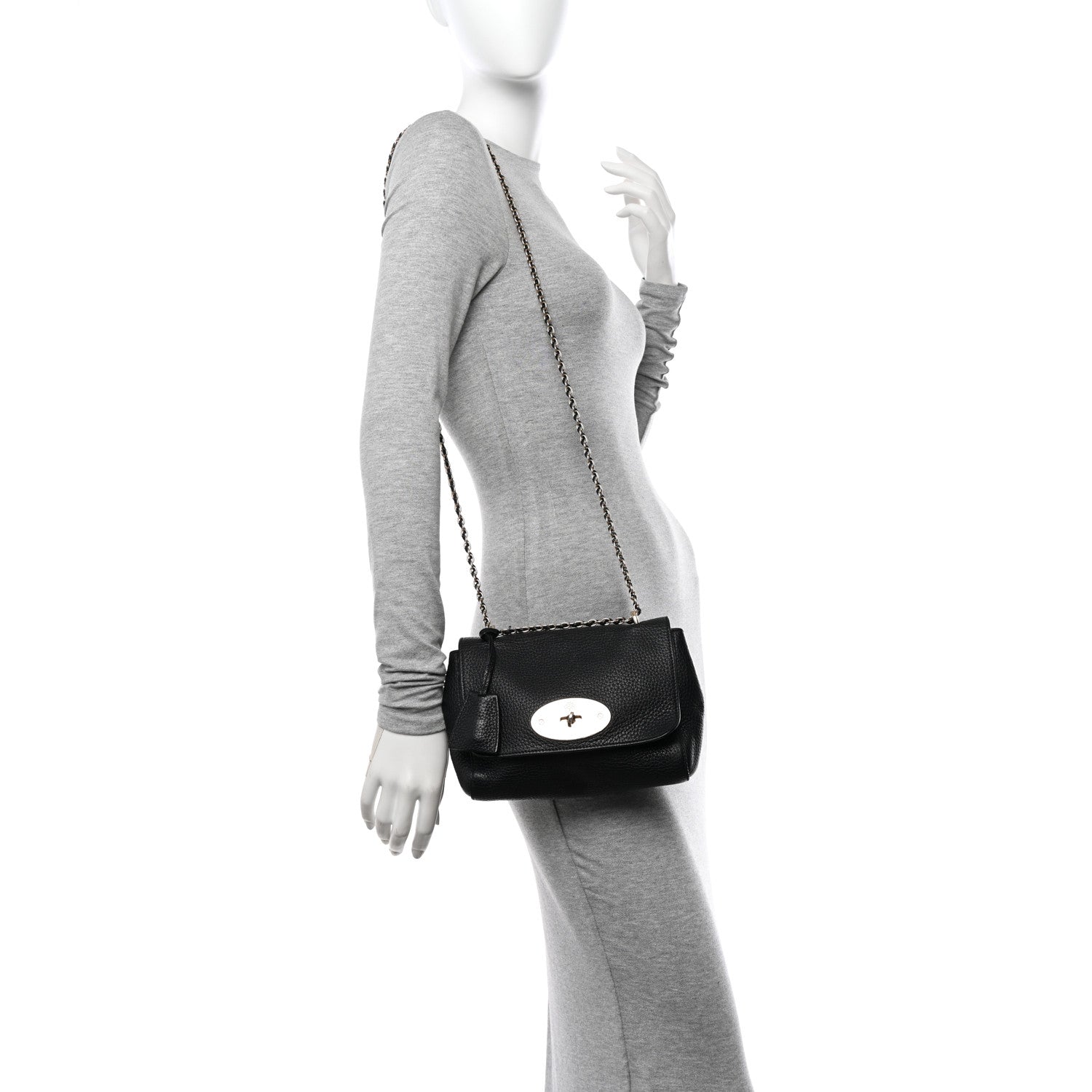 Mulberry Glossy Goatskin Small Lily Flap Black 2 of 16
