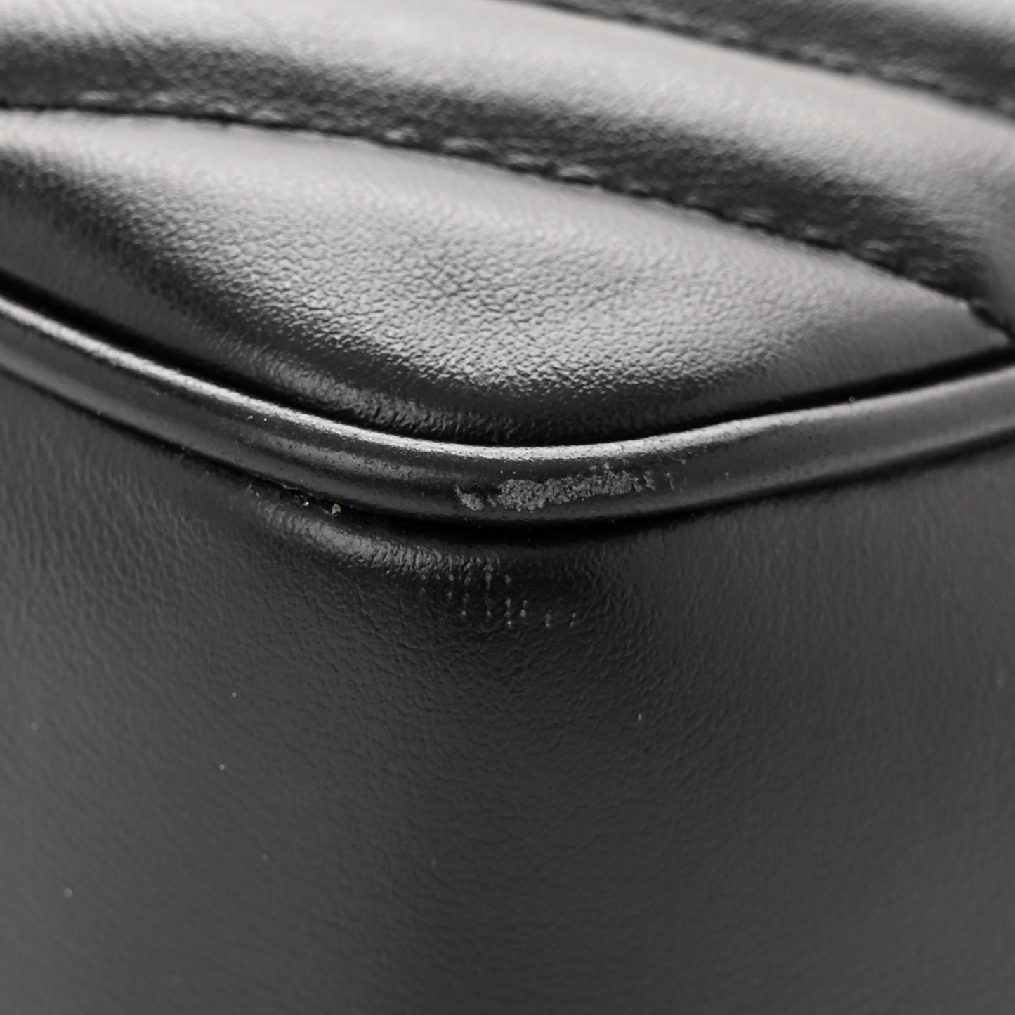 Calfskin Matelasse Monogram Lou Camera Bag Black