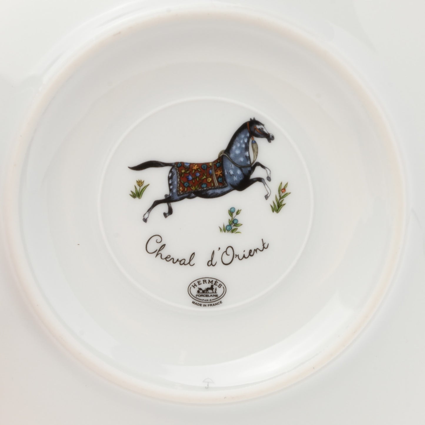 Porcelain Cheval d'Orient Tea Cup and Saucer