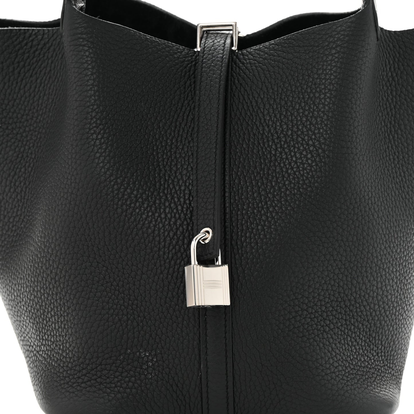 Taurillon Clemence Matte Alligator Picotin Lock Touch 22 MM Black