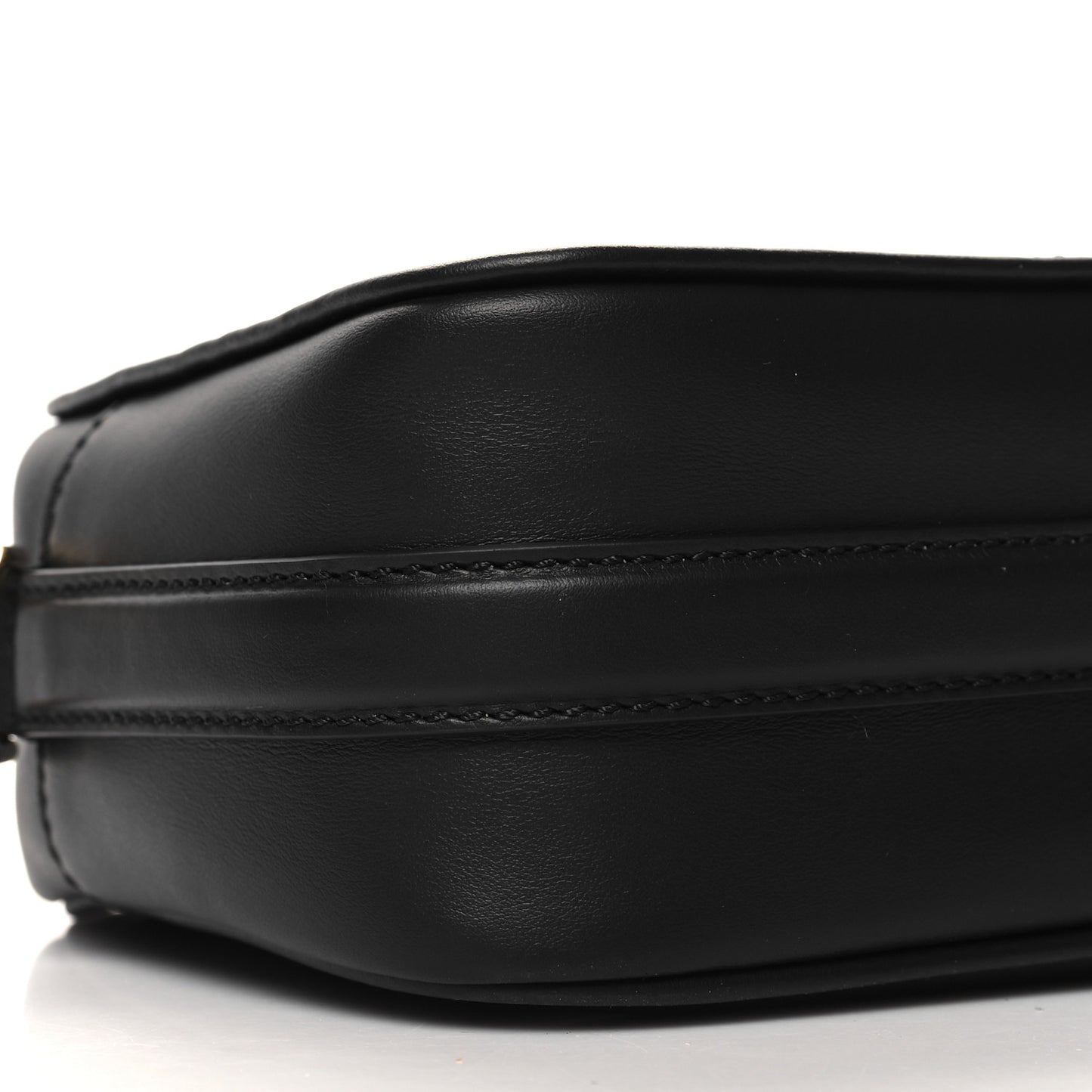 Vitello Century F is Fendi Bi-Color FF 1974 Embossed Camera Case Maya Black