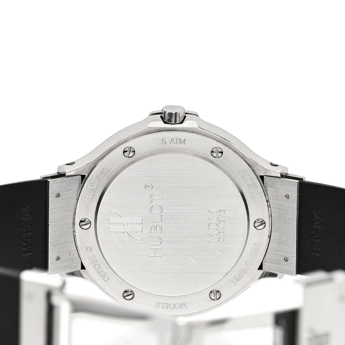 Stainless Steel Rubber Diamond Bezel 32mm Classic MDM Quartz Watch Black 1401.5.054