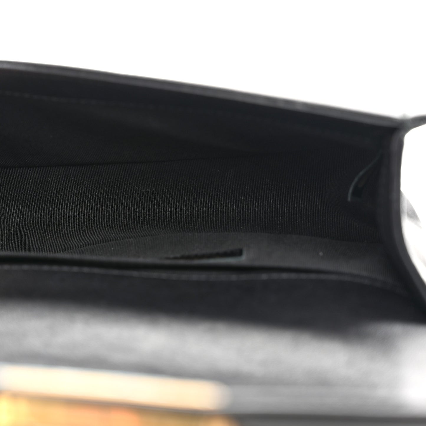 Lambskin Quilted Small Boy Flap Black