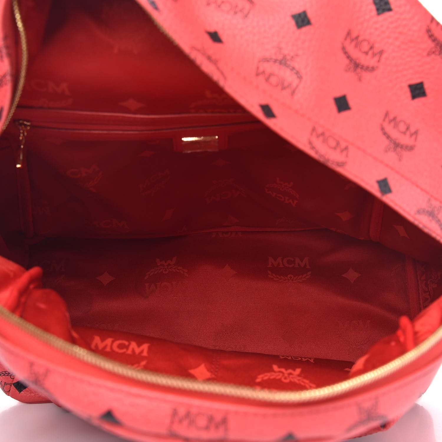 MCM Visetos Medium Sprinkle Stud Stark Backpack Corail 5 of 9
