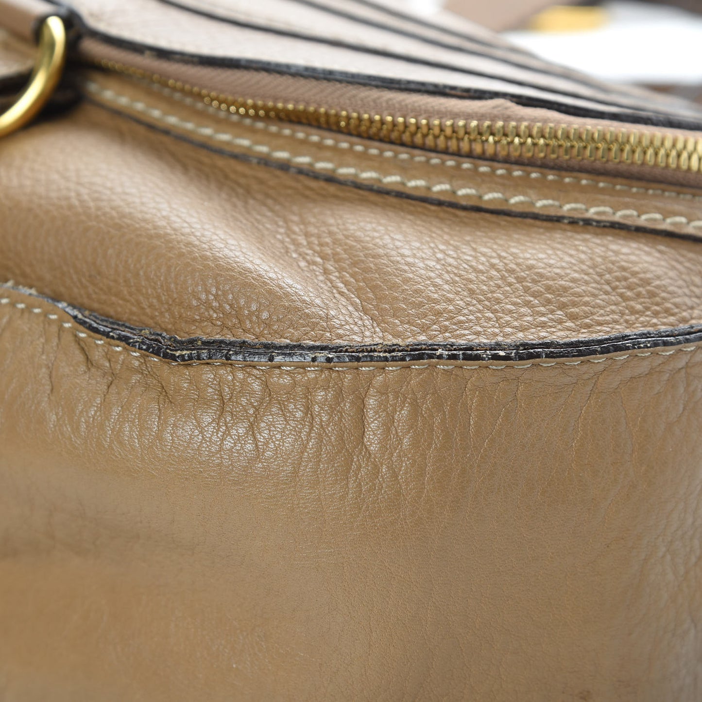 Calfskin Medium Marcie Round Zip Crossbody Bag Nut