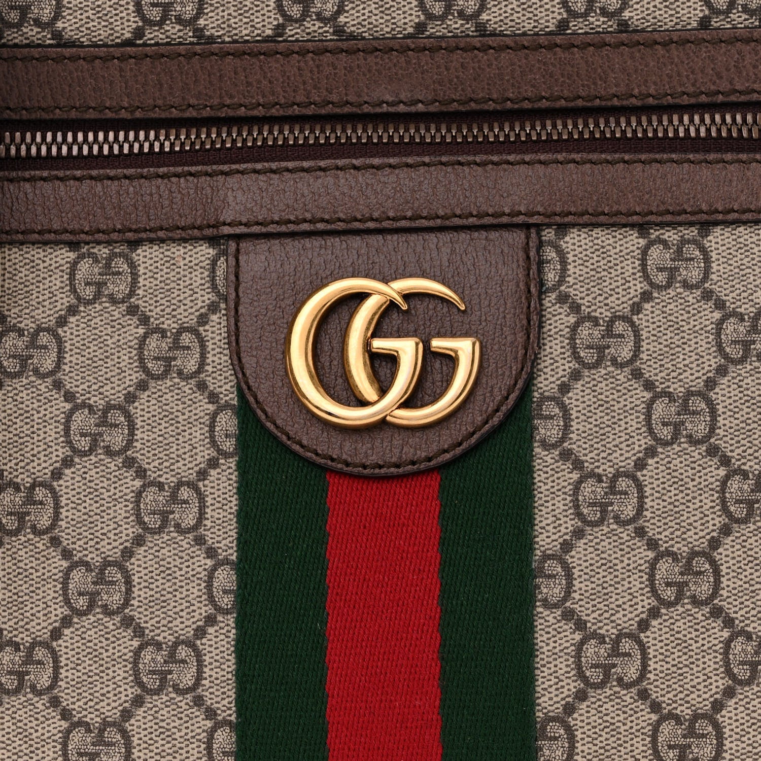 Gucci GG Supreme Monogram Web Small Ophidia Messenger Bag Brown 8 of 13