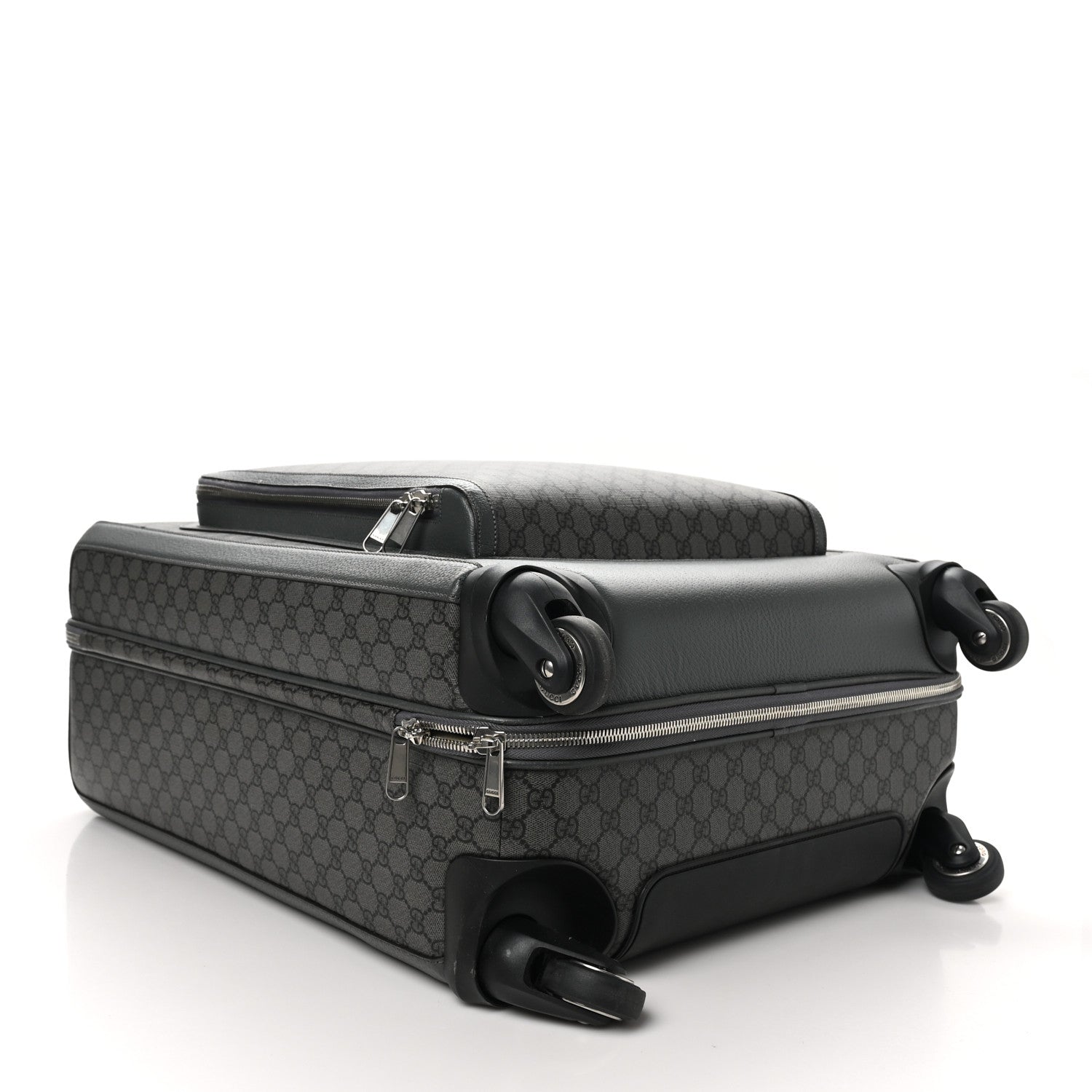 Gucci GG Supreme Monogram Web Medium Savoy Trolley  Black 3 of 9