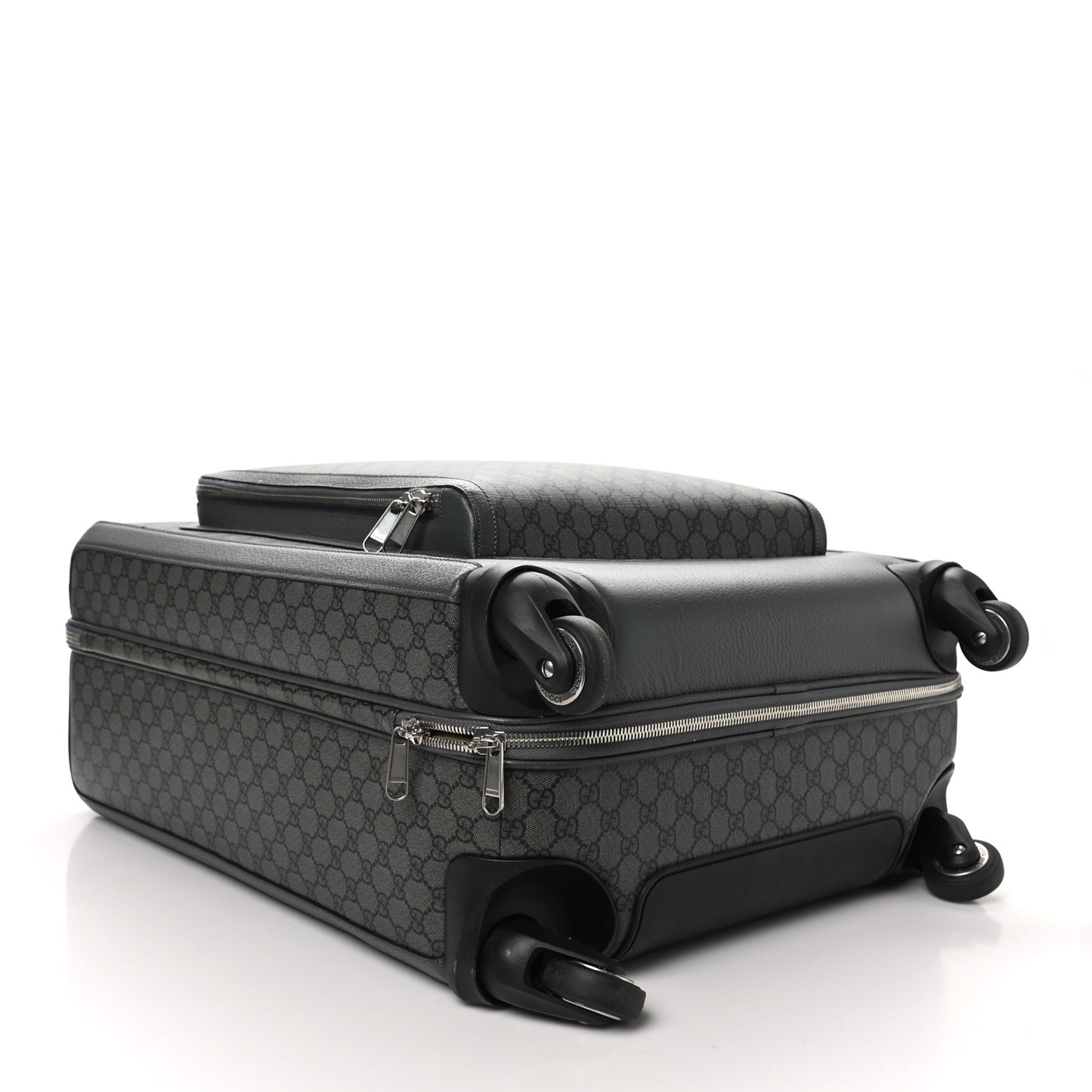 GG Supreme Monogram Web Medium Savoy Trolley  Black