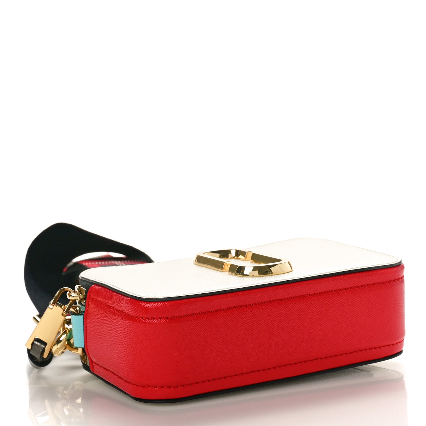 Saffiano Small Snapshot Camera Bag Porcelain Multi