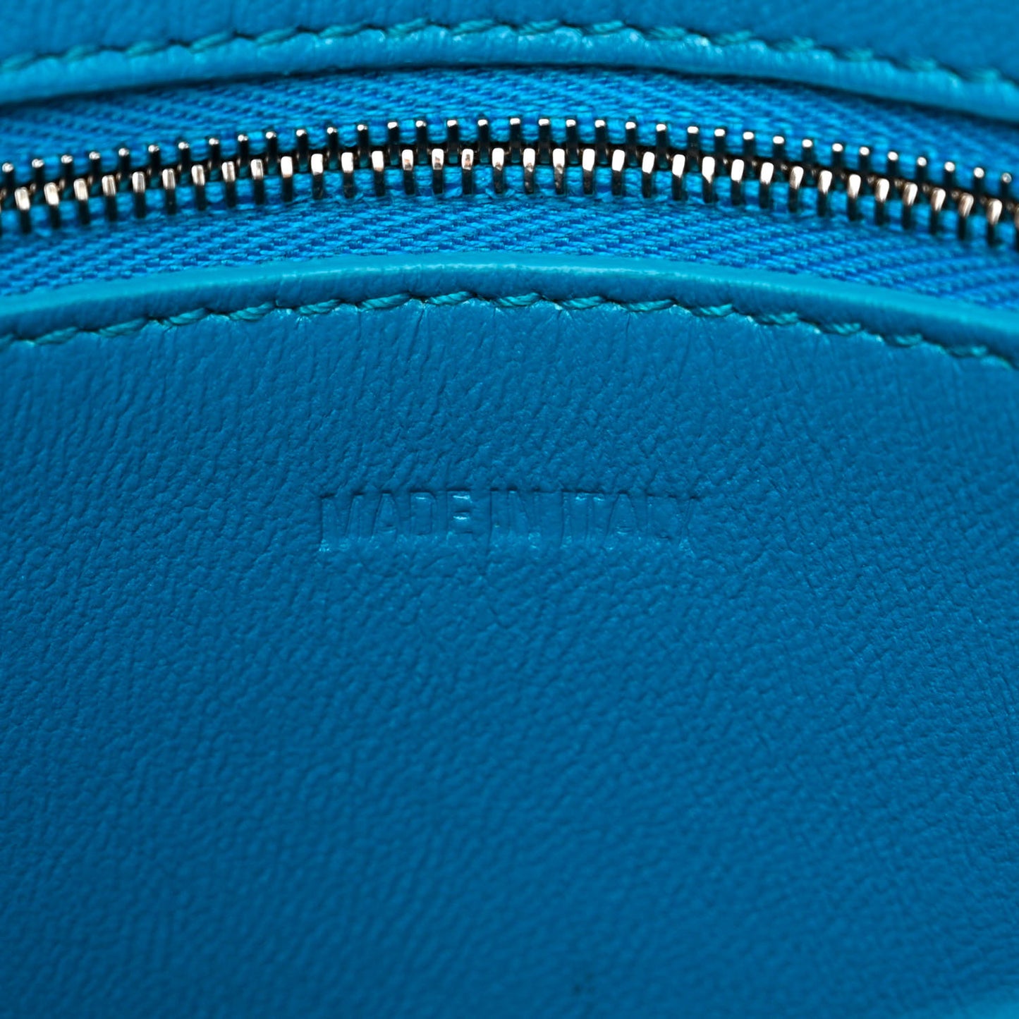 Grained Calfskin Small Downtown Shoulder Bag Turquoise