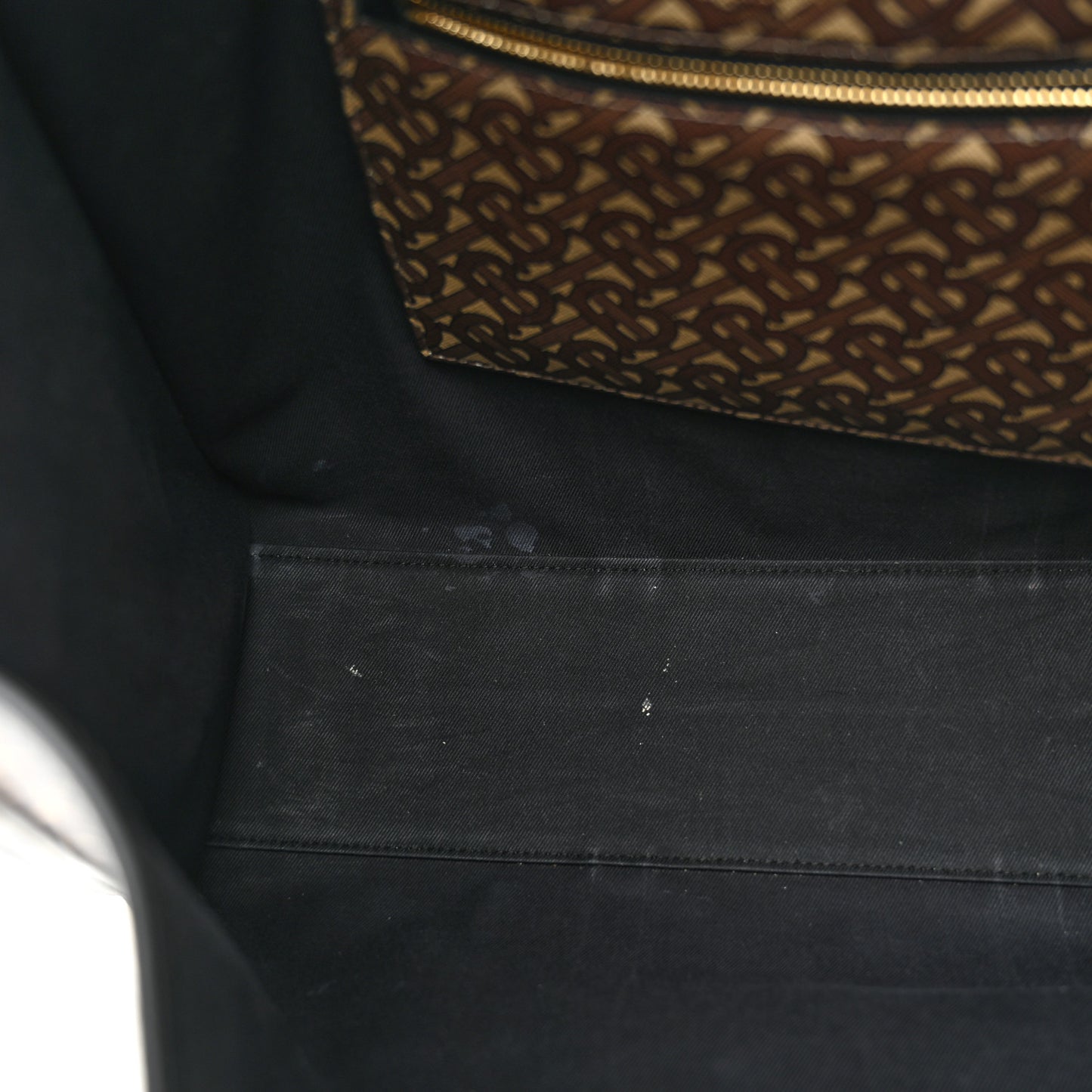 E-Canvas Monogram Stripe Book Tote Bridle Brown