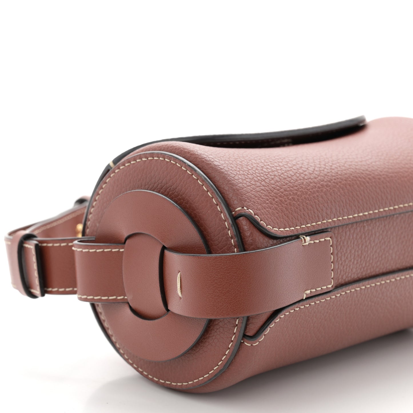 Small Grain Smooth Calfskin Mini Darryl Crossbody Sepia Brown