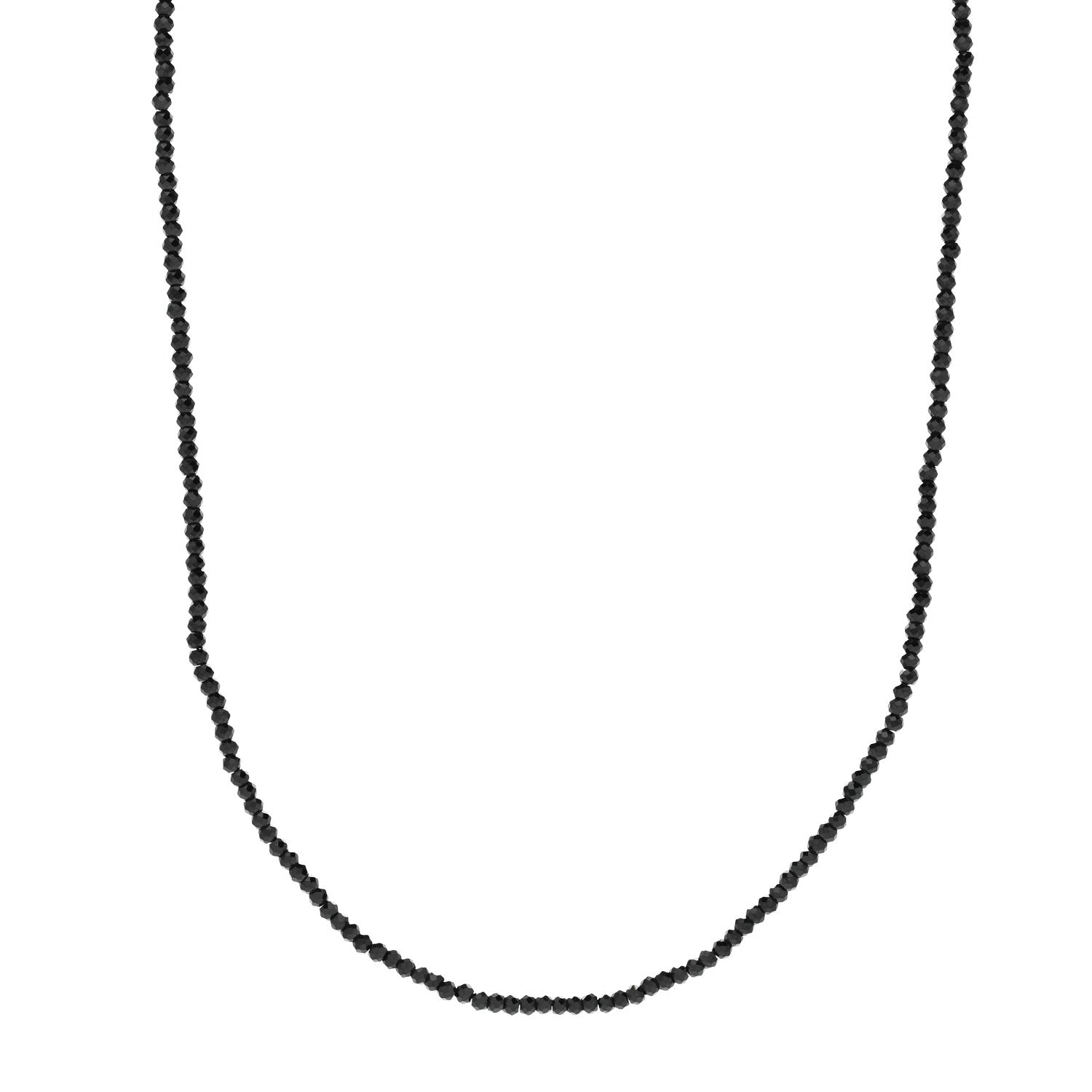 Tiffany Sterling Silver Black Spinel Ziegfeld Bead Necklace