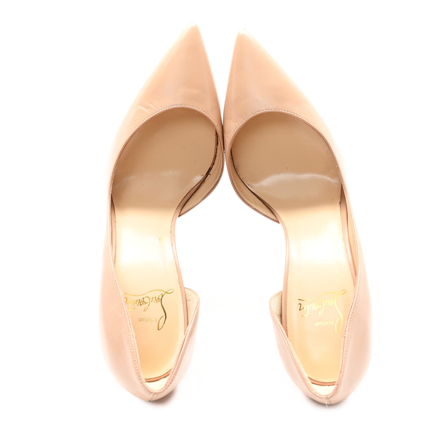 Christian Louboutin Nappa Iriza 100 Pumps 37 Nude 2 of 10