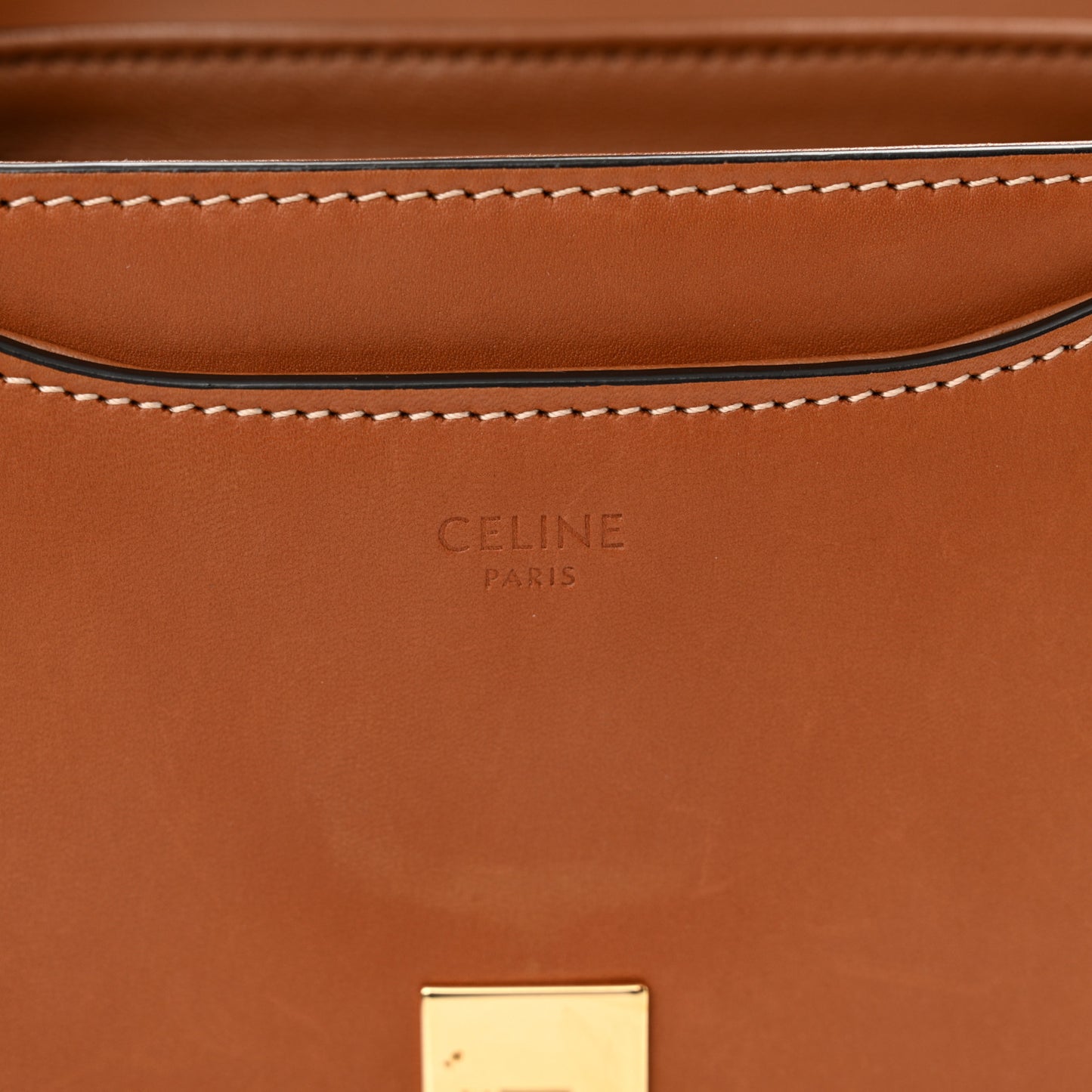 Natural Calfskin Besace Small 16 Tan